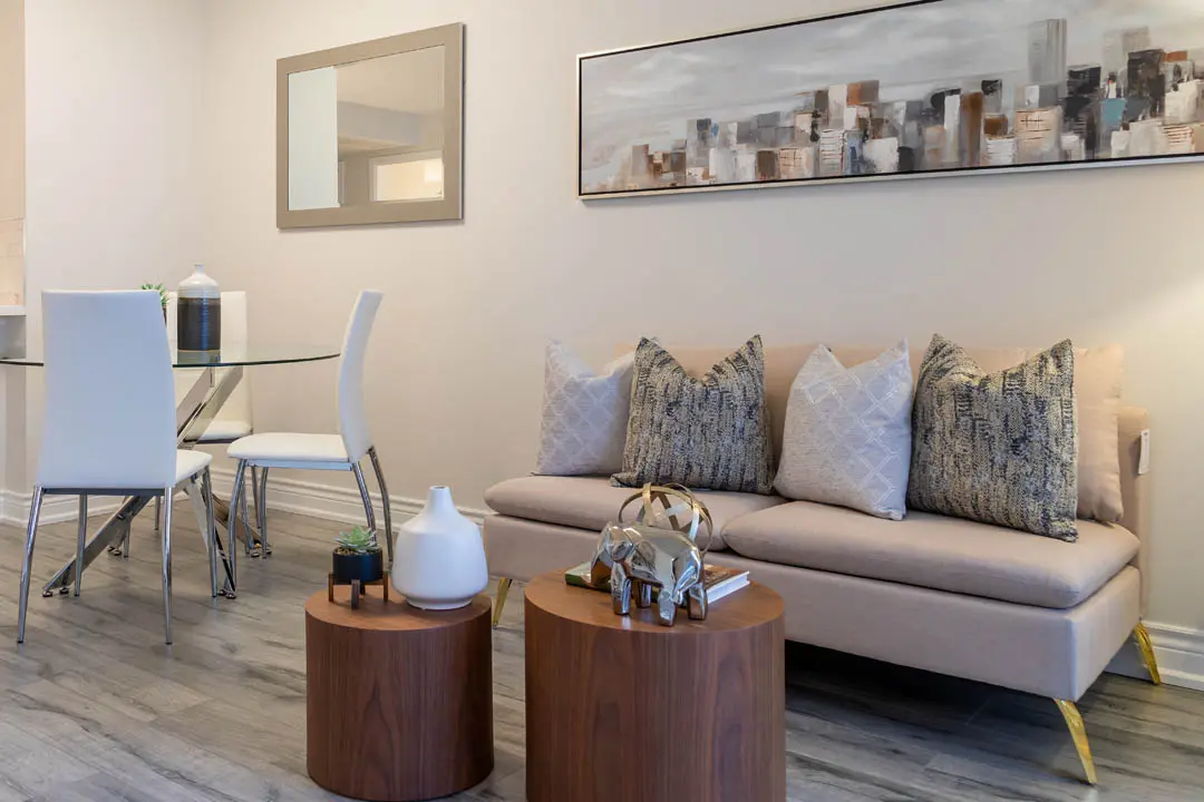 Open living area renovation completed by Odima Construction