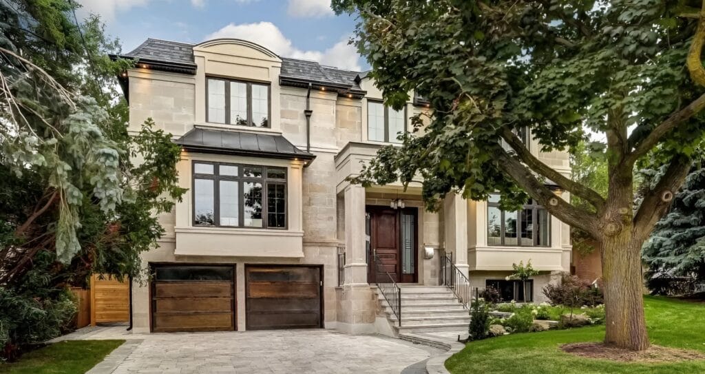 custom home with modern exterior by odima construction